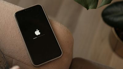An update running on an iPhone