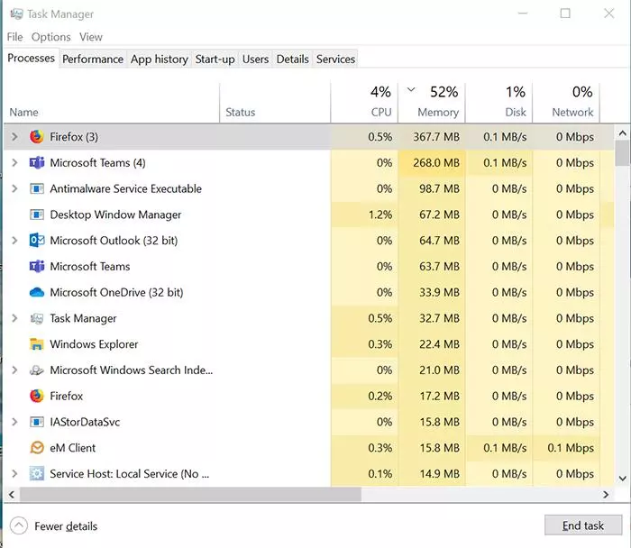 Return to Process tab