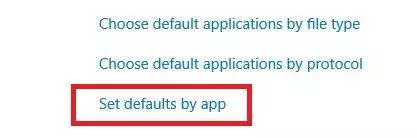 Selecting the default by program