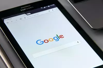 Google open on a mobile phone