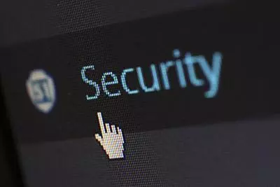 Security icon on a screen