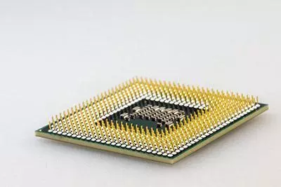 A photo of a CPU