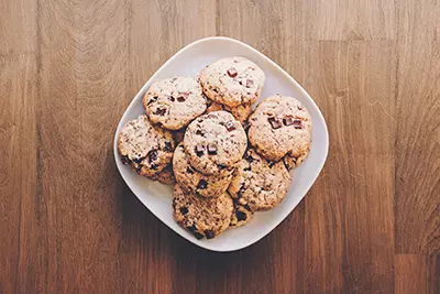 A plate of cookies