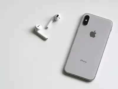 iPhone on a desk
