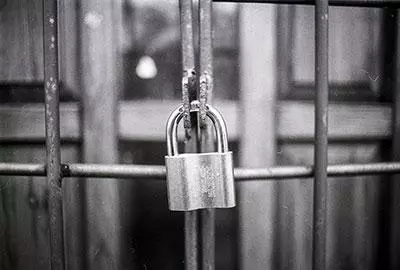 Padlock on a gate