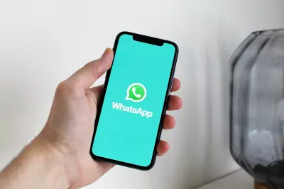 WhatsApp open on a phone