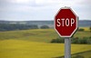 A red Stop sign