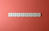 Tiles spelling out the word 
