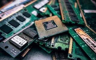 A pile of internal PC components