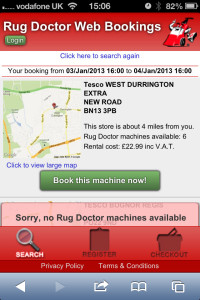 Web App Design: Rug Doctor Web App